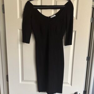 Versace Elegant Black Long Sleeve Dress